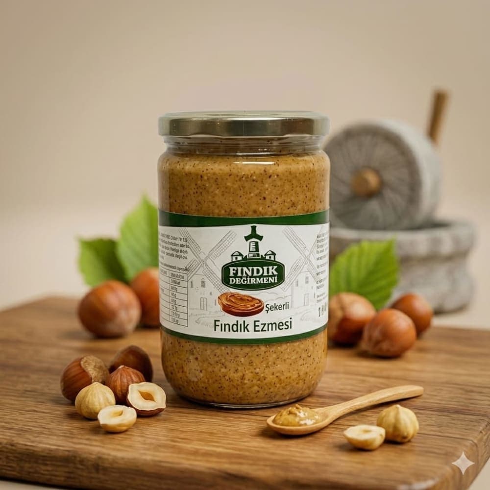 Şekerli Fındık Ezmesi %85 (fındık) %15 (pancar şekeri) 600 gr - 600 gr